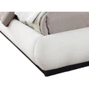 Meridian Rigby Cream Linen Textured Fabric Queen Bed IMAGE 7