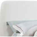 Meridian Rigby Cream Linen Textured Fabric Queen Bed IMAGE 8