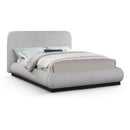 Meridian Rigby Grey Linen Textured Fabric King Bed IMAGE 1