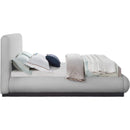  Color_Grey  Size_King  -- Rigby Grey Linen Textured Fabric Upholstered King Bed IMAGE 4