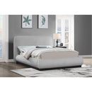  Color_Grey  Size_Queen  -- Rigby Grey Linen Textured Fabric Upholstered Queen Bed IMAGE 2