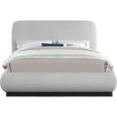 Meridian Rigby Grey Linen Textured Fabric Queen Bed IMAGE 3