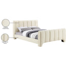 Meridian Camila Beige Chenille Fabric Full Bed (3 Boxes) IMAGE 10