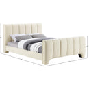 Meridian Camila Beige Chenille Fabric Full Bed (3 Boxes) IMAGE 9