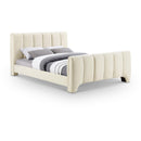 Meridian Camila Beige Chenille Fabric Queen Bed (3 Boxes) IMAGE 1