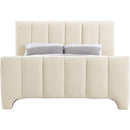 Meridian Camila Beige Chenille Fabric Queen Bed (3 Boxes) IMAGE 3