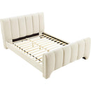  Color_Beige  Size_Queen  -- Camila Beige Chenille Fabric Upholstered Queen Bed IMAGE 7