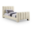 Meridian Camila Beige Chenille Fabric Twin Bed (3 Boxes) IMAGE 1