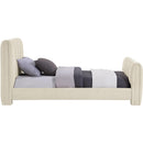  Color_Beige  Size_Twin  -- Camila Beige Chenille Fabric Upholstered Twin Bed IMAGE 4