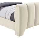  Color_Beige  Size_Twin  -- Camila Beige Chenille Fabric Upholstered Twin Bed IMAGE 6