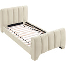 Meridian Camila Beige Chenille Fabric Twin Bed (3 Boxes) IMAGE 7