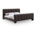  Color_Brown  Size_Full  -- Camila Brown Chenille Fabric Upholstered Full Bed IMAGE 1