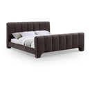  Color_Brown  Size_King  -- Camila Brown Chenille Fabric Upholstered King Bed IMAGE 1