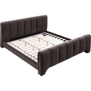 Meridian Camila Brown Chenille Fabric King Bed (3 Boxes) IMAGE 7