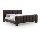  Color_Brown  Size_Queen  -- Camila Brown Chenille Fabric Upholstered Queen Bed IMAGE 1