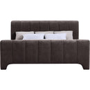  Color_Brown  Size_Queen  -- Camila Brown Chenille Fabric Upholstered Queen Bed IMAGE 3