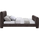  Color_Brown  Size_Queen  -- Camila Brown Chenille Fabric Upholstered Queen Bed IMAGE 4