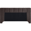  Color_Brown  Size_Queen  -- Camila Brown Chenille Fabric Upholstered Queen Bed IMAGE 5