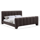  Color_Brown  Size_Queen  -- Camila Brown Chenille Fabric Upholstered Queen Bed IMAGE 9