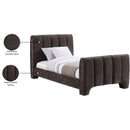  Color_Brown  Size_Twin  -- Camila Brown Chenille Fabric Upholstered Twin Bed IMAGE 10