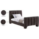 Meridian Camila Brown Chenille Fabric Twin Bed (3 Boxes) IMAGE 10