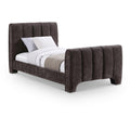  Color_Brown Size_Twin -- Camila Brown Chenille Fabric Upholstered Twin Bed IMAGE 1