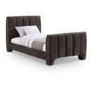 Meridian Camila Brown Chenille Fabric Twin Bed (3 Boxes) IMAGE 1