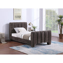 Meridian Camila Brown Chenille Fabric Twin Bed (3 Boxes) IMAGE 2