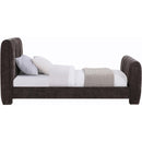  Color_Brown  Size_Twin  -- Camila Brown Chenille Fabric Upholstered Twin Bed IMAGE 4
