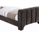  Color_Brown  Size_Twin  -- Camila Brown Chenille Fabric Upholstered Twin Bed IMAGE 6