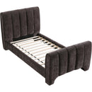  Color_Brown  Size_Twin  -- Camila Brown Chenille Fabric Upholstered Twin Bed IMAGE 7