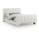  Color_Cream  Size_Full  -- Camila Cream Chenille Fabric Upholstered Full Bed IMAGE 1