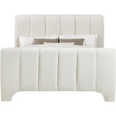  Color_Cream  Size_Full  -- Camila Cream Chenille Fabric Upholstered Full Bed IMAGE 3