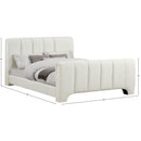  Color_Cream  Size_Full  -- Camila Cream Chenille Fabric Upholstered Full Bed IMAGE 9