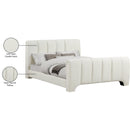 Meridian Camila Cream Chenille Fabric King Bed (3 Boxes) IMAGE 10