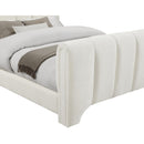  Color_Cream  Size_King  -- Camila Cream Chenille Fabric Upholstered King Bed IMAGE 6
