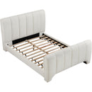  Color_Cream  Size_King  -- Camila Cream Chenille Fabric Upholstered King Bed IMAGE 7