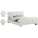  Color_Cream  Size_Queen  -- Camila Cream Chenille Fabric Upholstered Queen Bed IMAGE 10