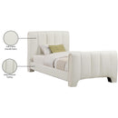  Color_Cream  Size_Twin  -- Camila Cream Chenille Fabric Upholstered Twin Bed IMAGE 10