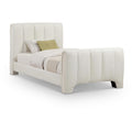  Color_Cream Size_Twin -- Camila Cream Chenille Fabric Upholstered Twin Bed IMAGE 1