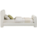  Color_Cream  Size_Twin  -- Camila Cream Chenille Fabric Upholstered Twin Bed IMAGE 4