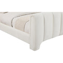  Color_Cream  Size_Twin  -- Camila Cream Chenille Fabric Upholstered Twin Bed IMAGE 6