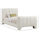 Meridian Camila Cream Chenille Fabric Twin Bed (3 Boxes) IMAGE 9