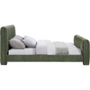  Color_Green  Size_King  -- Camila Green Chenille Fabric Upholstered King Bed IMAGE 4