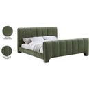  Color_Green  Size_Queen  -- Camila Green Chenille Fabric Upholstered Queen Bed IMAGE 10