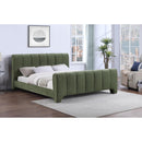 Meridian Camila Green Chenille Fabric Queen Bed (3 Boxes) IMAGE 2
