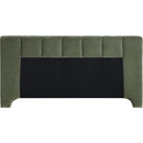  Color_Green  Size_Queen  -- Camila Green Chenille Fabric Upholstered Queen Bed IMAGE 5