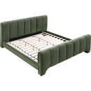  Color_Green  Size_Queen  -- Camila Green Chenille Fabric Upholstered Queen Bed IMAGE 7