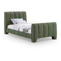 Color_Green Size_Twin -- Camila Green Chenille Fabric Upholstered Twin Bed IMAGE 1