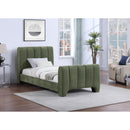  Color_Green  Size_Twin  -- Camila Green Chenille Fabric Upholstered Twin Bed IMAGE 2